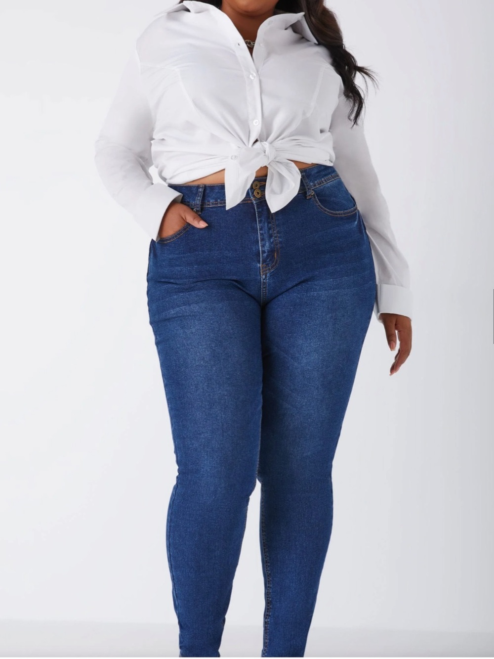 🤍New Ashley Stewart Dark Fearless Skinny Jeans🤍